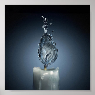 Póster Queimando água