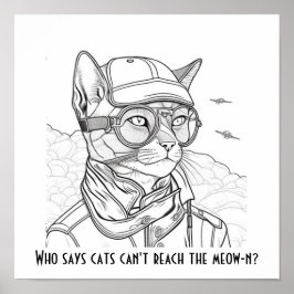 Poster Quem disse que os gatos não conseguem alcançar o m