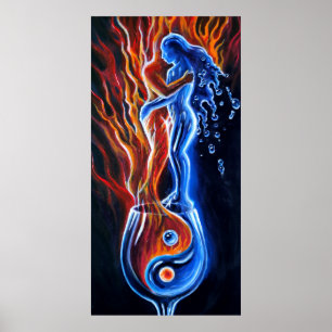 Poster Quem é o fogo, quem é a água