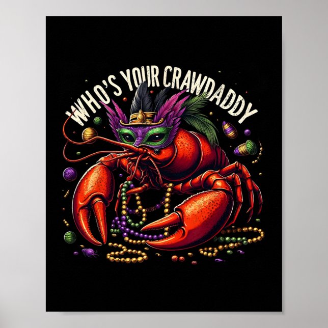 Poster Quem é o seu Crawdaddy Engraçado, Crawfish Mardi (Frente)