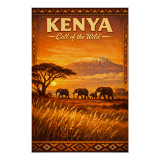 Póster QUÊNIA – Chamado da Natureza
