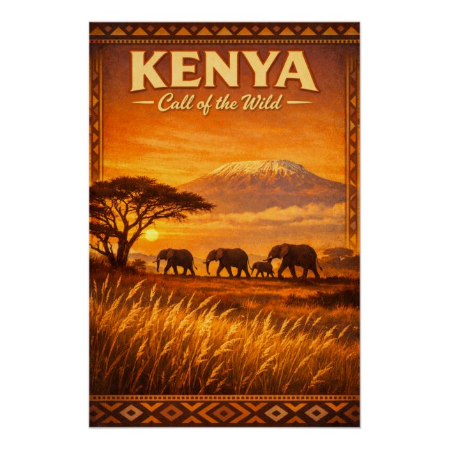 Póster QUÊNIA – Chamado da Natureza (Frente)