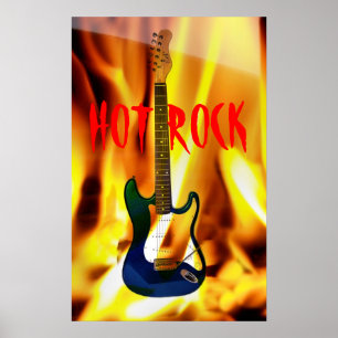 Poster quente da rocha