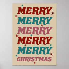 Poster Quente deseja Natais vintages elegantes