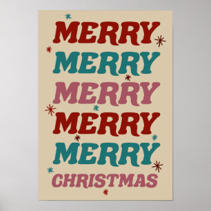 Poster Quente deseja Natais vintages elegantes