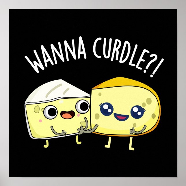 Poster Quer Coagular Piadas de Queijo Engraçadas Fundo Es (Frente)