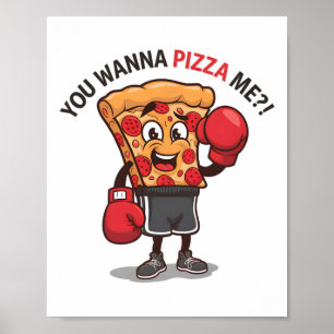 Poster Quer Pizza De Mim Engraçado, Piz De Boxing Para Tr