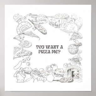 Poster Quer uma pizza? Wall Art