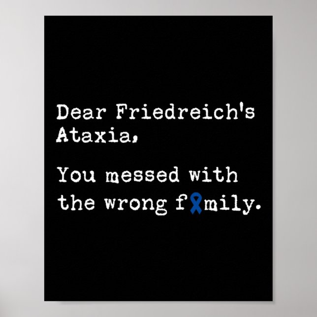Poster Querida Ataxia de Friedreich  (Frente)