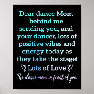 Poster Querida Dança Mãe Atrás De Mim Enviando Seu Retro