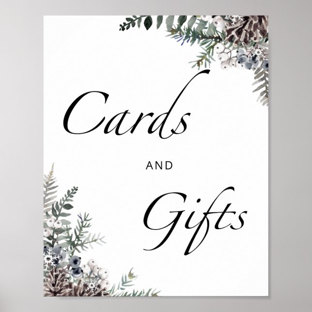 Poster Querida, está frio fora de todos os cartões verdes (Frente)