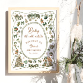 Poster Querida, está frio fora do Chá de fraldas de inver