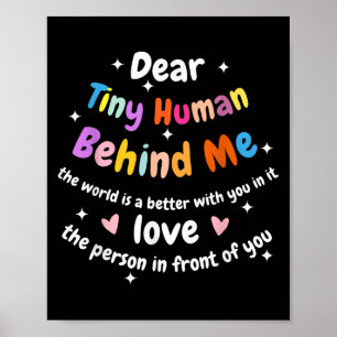 Poster Querida Pequena Humana Atrás De Mim, Engraçada Pro