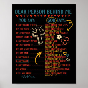 Poster Querida Pessoa Atrás De Mim Você Diz Que Deus Diz 