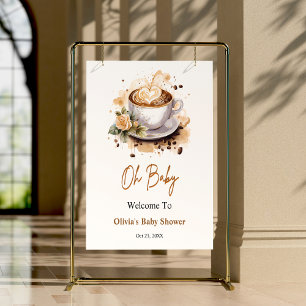 Poster Querida, um bebê está a criar Chá de fraldas bem-v