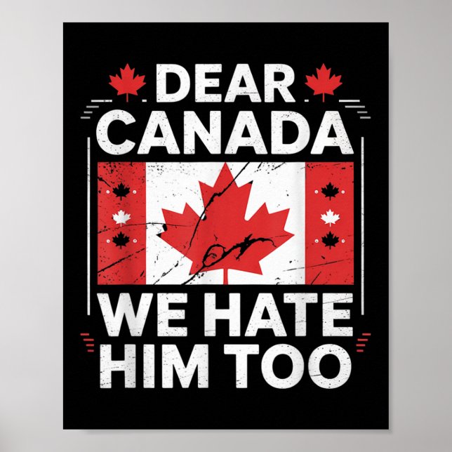 Poster Querido Canadá, Nós O Odiamos Também (Frente)