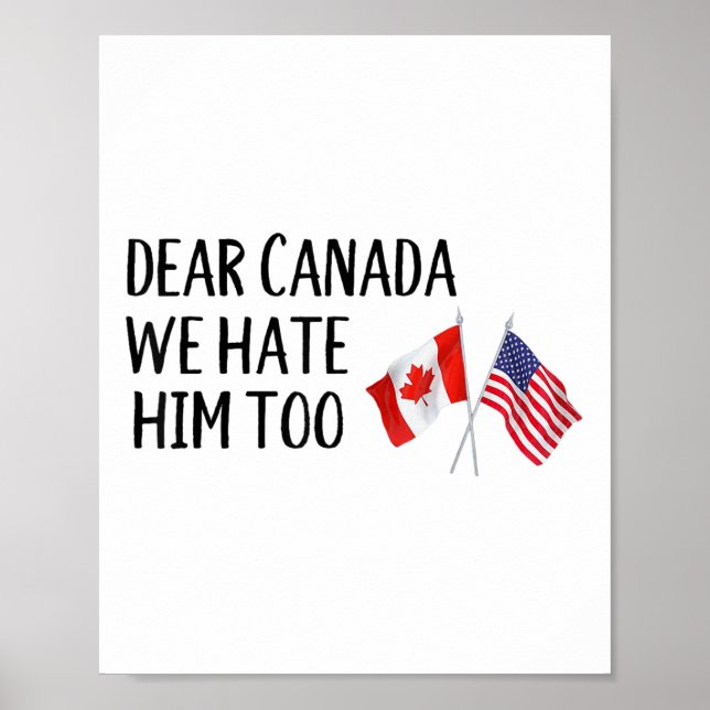Poster Querido Canadá, Nós O Odiamos Também (Frente)