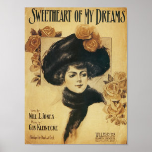 Póster Querido Cobrir de Canais de Vintage dos Meus Sonho