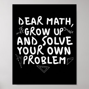 Poster Querido Matemático Cresce Engraçado Problema Matem