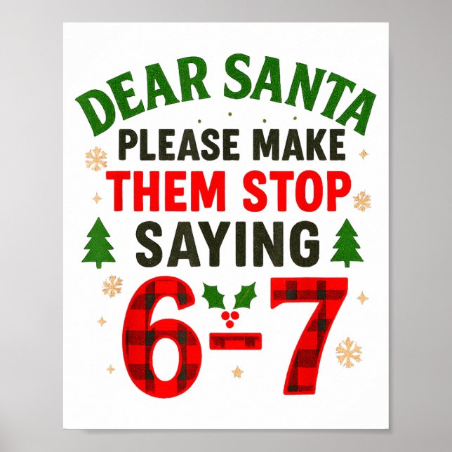 Poster Querido Papai Noel 67 Natal Divertido Six Seven 6- (Frente)