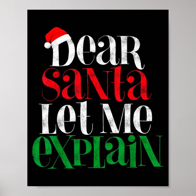 Poster Querido Papai Noel Deixe-me Explicar Pijama Divert (Frente)