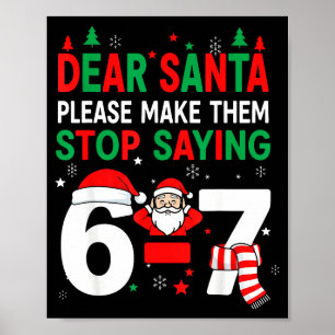 Poster Querido Papai Noel, Divertido 67 Seis Sete Natal 6