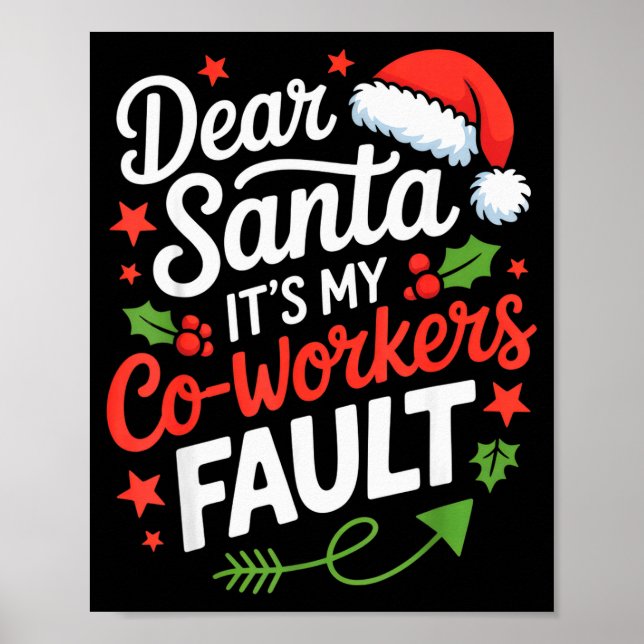 Poster Querido Papai Noel É A Falta Dos Meus Colegas De T (Frente)