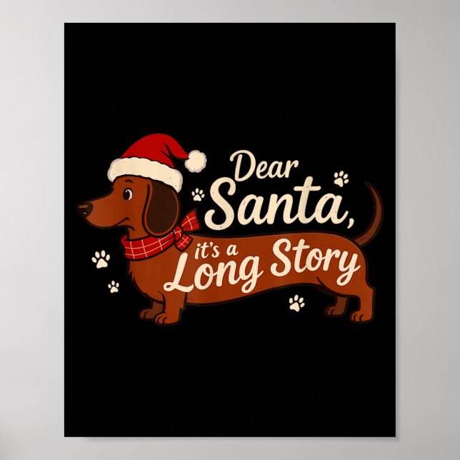 Poster Querido Papai Noel É Uma Longa História Natal Dach (Frente)