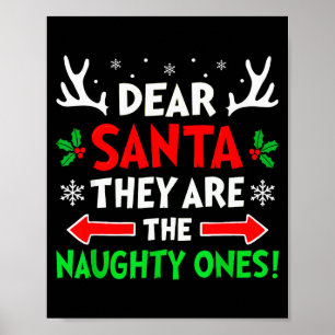Poster Querido Papai Noel Eles São Uns Travessos Natal Xm