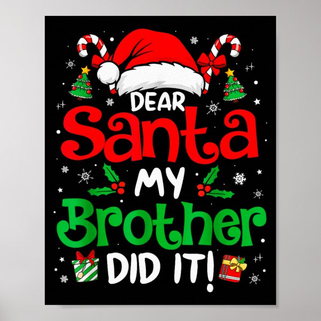 Poster Querido Papai Noel Meu Irmão Fez Isso Piadas de Na (Frente)