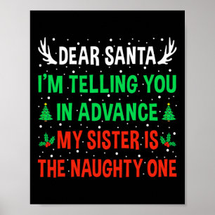Poster Querido Papai Noel Minha Irmã É a Malvada Uma Piad