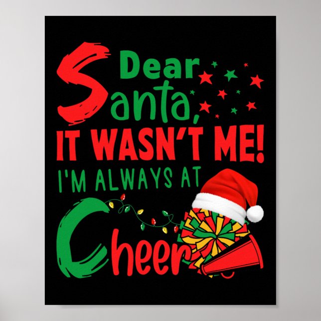 Poster Querido Papai Noel, Não Fui Eu, Estou Sempre No Ch (Frente)
