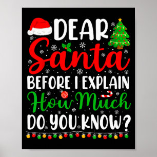 Poster Querido Papai Noel Posso Explicar Camiseta Meninos