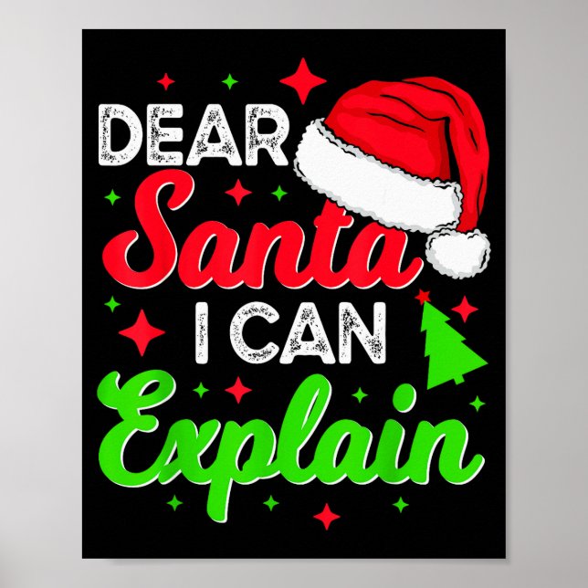 Poster Querido Papai Noel Posso Explicar Piada Divertida  (Frente)
