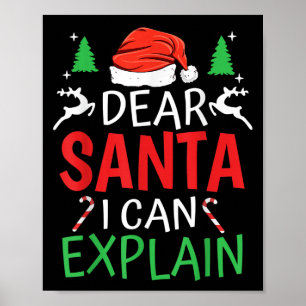 Poster Querido Papai Noel Posso Explicar Piada Engraçada 