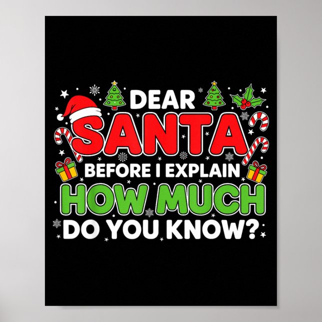 Poster Querido Papai Noel Posso Explicar Piadas de Natal  (Frente)