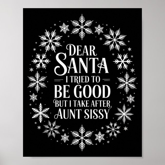 Poster Querido Papai Noel, Tentei Ser Bom Mas Eu Pego Dep (Frente)