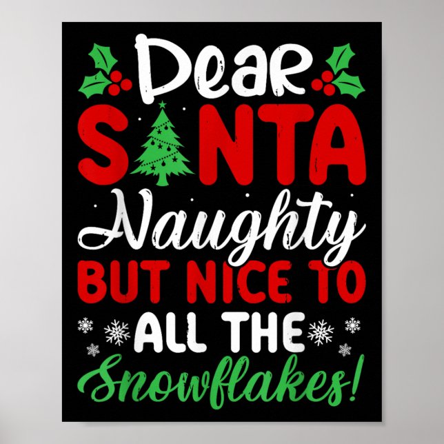 Poster Querido Papai Noel Travesso Mas Simpático Para Tod (Frente)