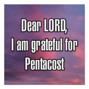 Póster Querido SENHOR, sou grato pelo Pentecostes