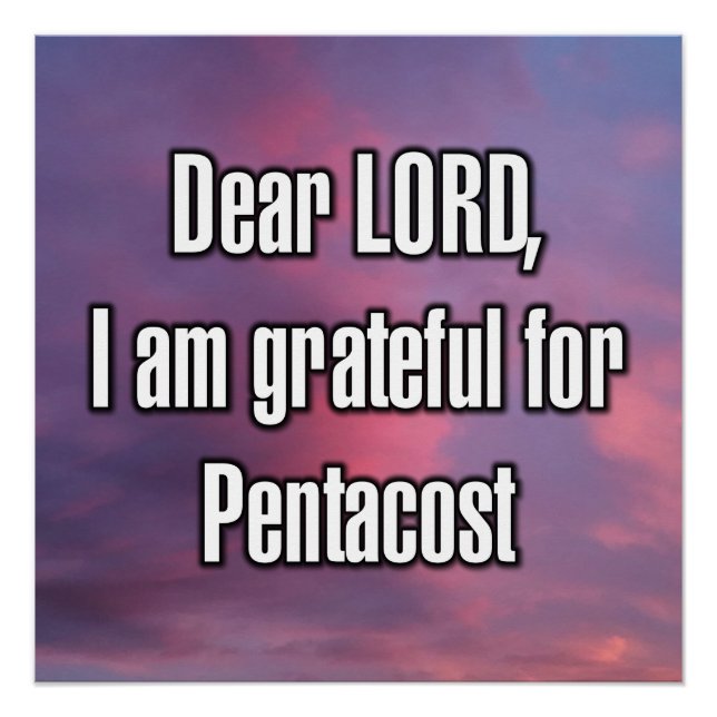 Póster Querido SENHOR, sou grato pelo Pentecostes (Frente)
