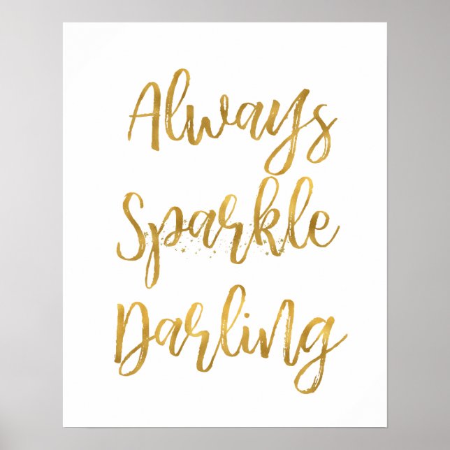 Poster Querido Sparkle Dourado (Frente)
