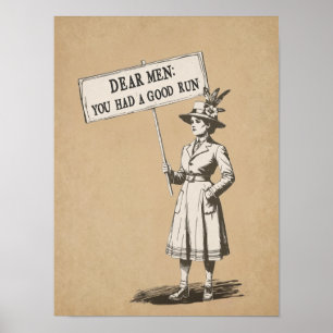 Poster Queridos Homens Vocês Tiveram uma Boa Corrida Femi