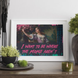 Poster Quero estar onde as Pessoas não estão na Arte Mura