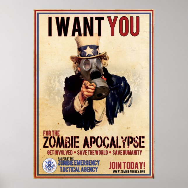 Póster Quero-Te - Zombie Apocalypse - SUPER VALOR (Frente)