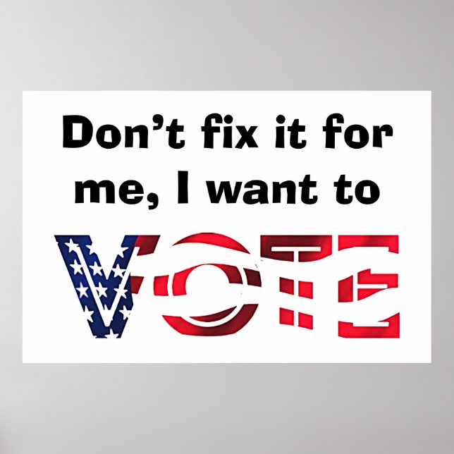 Poster Quero Votar (Frente)
