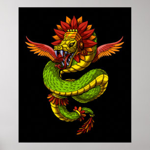 Poster Quetzalcoatl Aztec Deus