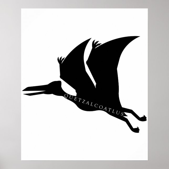 Poster Quetzalcoatlus Pterosaur Praça Pré-Histórica (Frente)