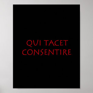 Poster Qui tacet consinteiro