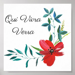 Poster Qui Vivra Verra - provérbio francês