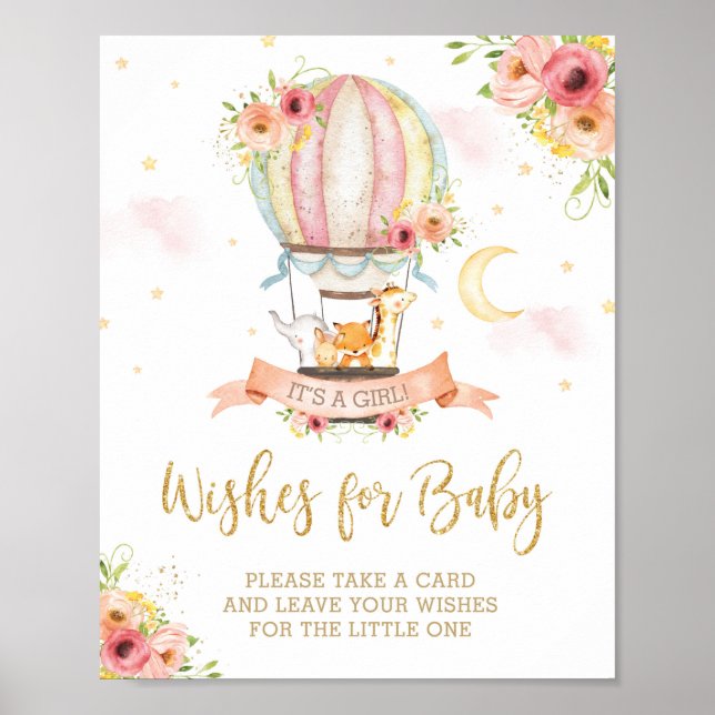 Poster Quic Hot Air Balloon Cujos Animais Querem Bebê (Frente)